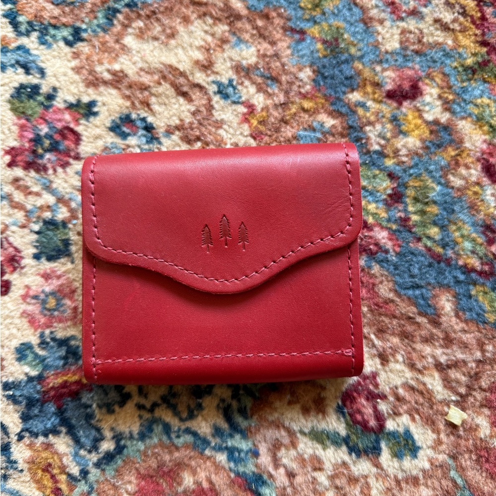 Portland Leather Red Leather Wallet